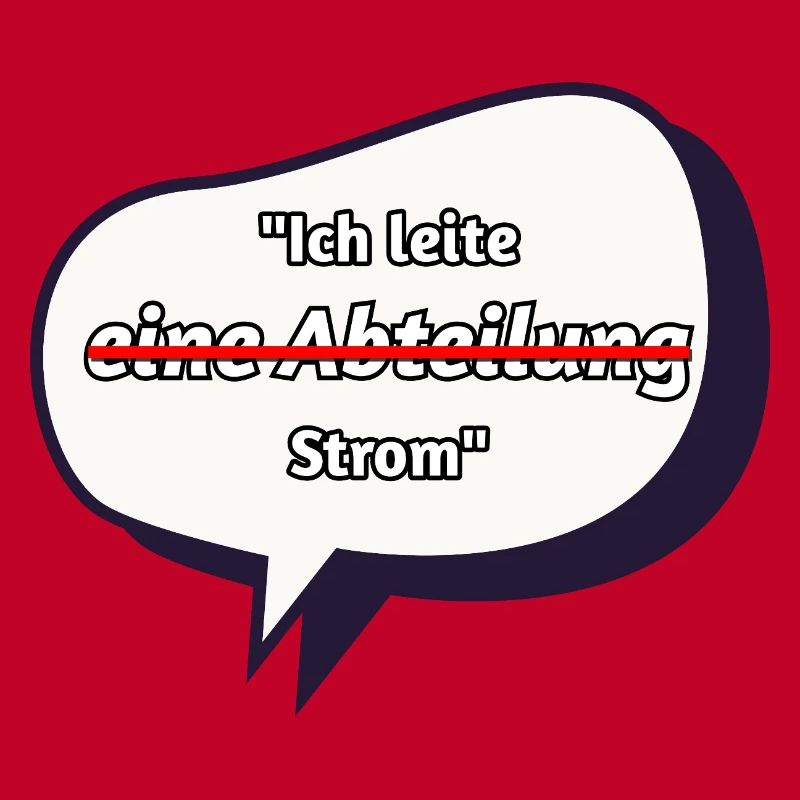 Ich leite Strom Spruch