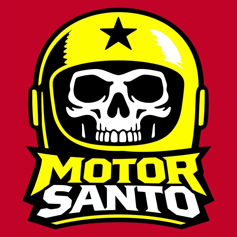 Motor Santo Skull Logo