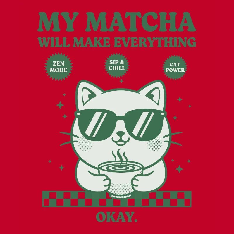 My Matcha Will Make Everything Okay Funny Matcha