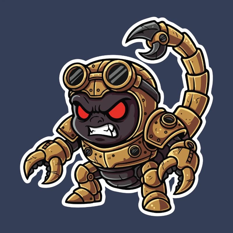 Scorpion Bionic Steampunk Warrior Brass Rivets