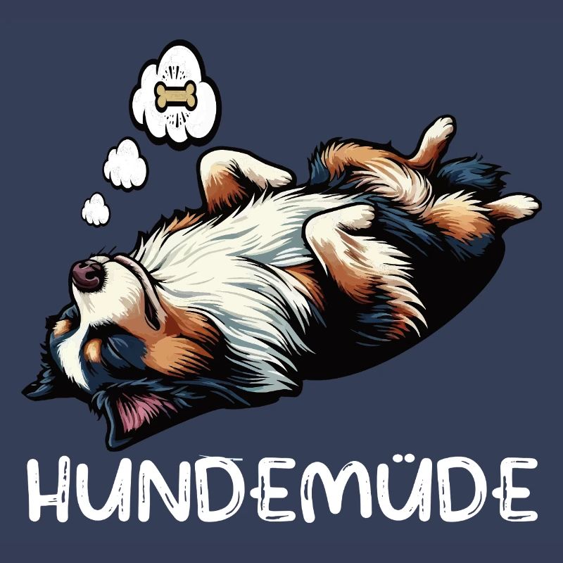 Hundemüde Australian Shepherd Aussie Aussiehalter