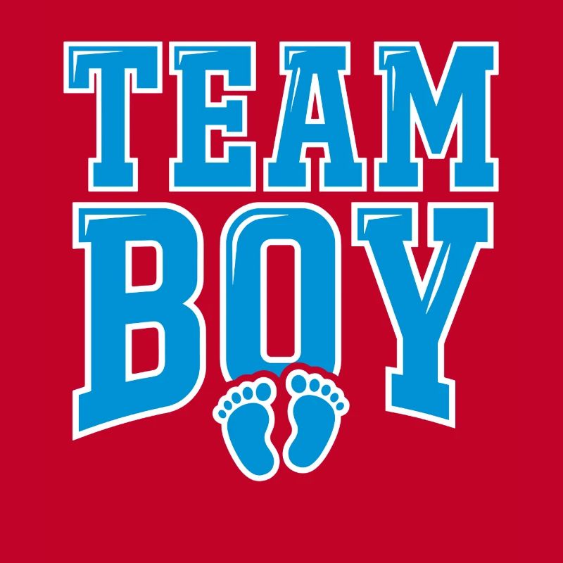 TEAM BOY Typography with Footprints