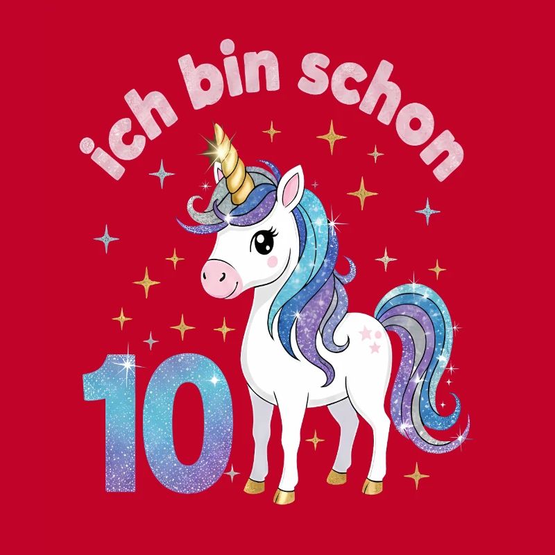10. Geburtstag Einhorn Mädchen Ich bin schon 10