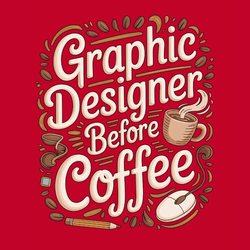 Graphic Designer Before Visual Artist Coffee Lover