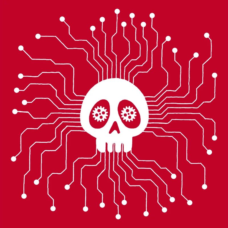 Microprocessor Skull (White)