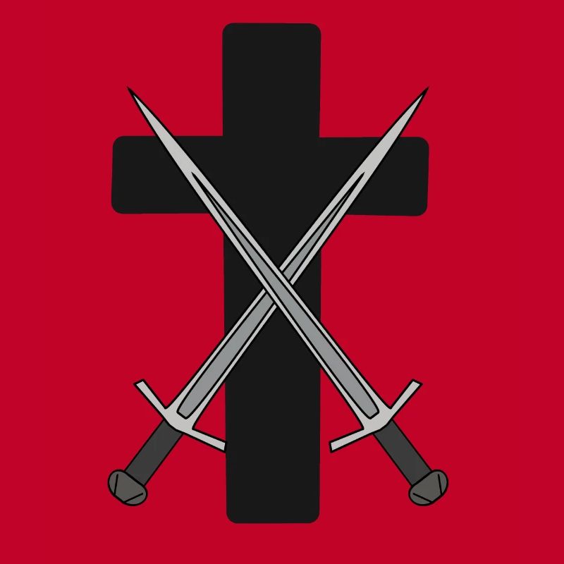Dark Cross Médiéval Épées Guerrier Combattant