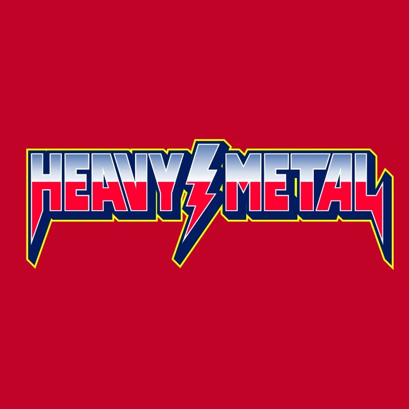 Heavy Metal 3D-Logo mit Blitz