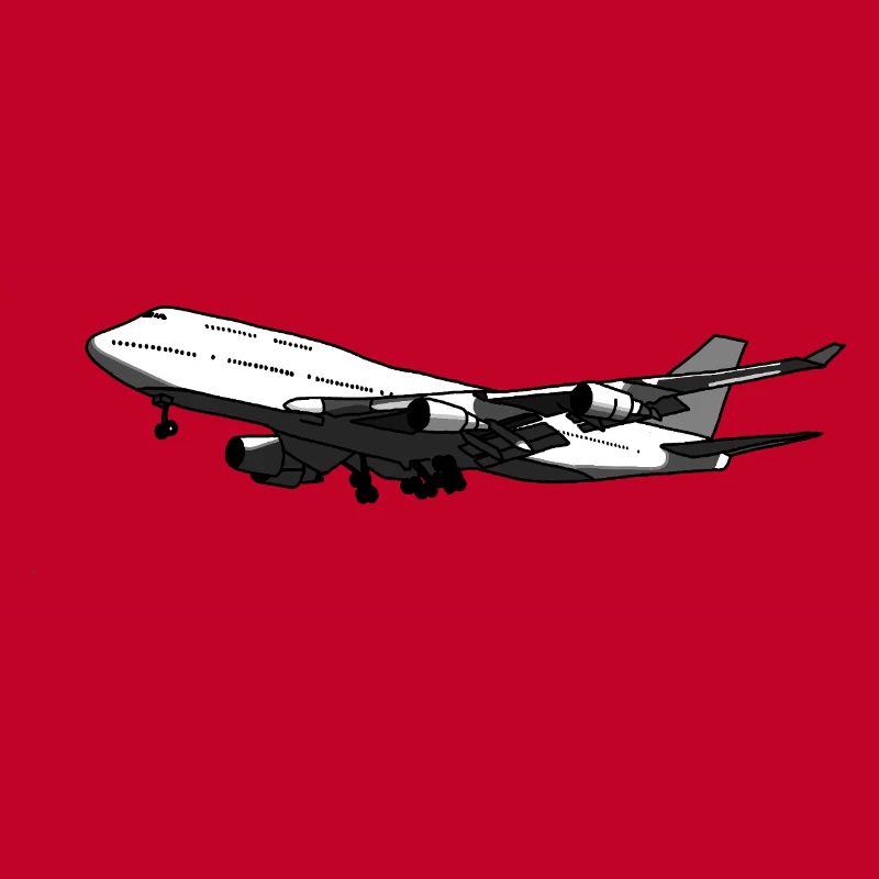 Airplane silhouette with dynamic design