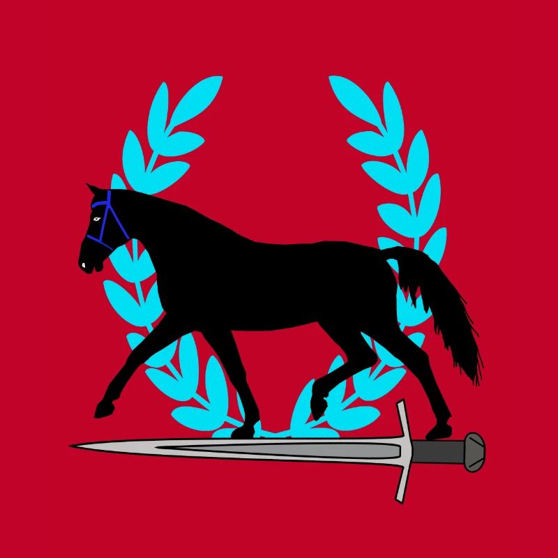 Cheval épée Couronne de laurier idée cadeau héros
