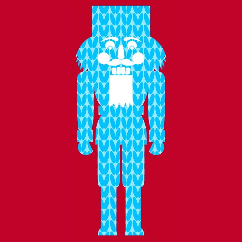 Nutcracker Knitting Pattern Pattern Blue Christmas