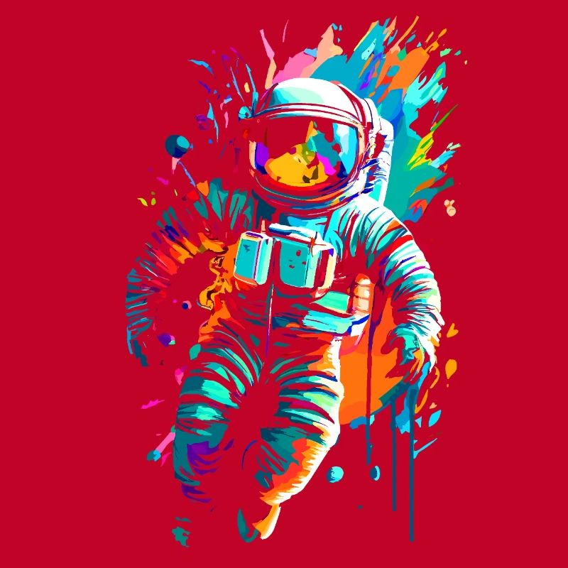 Astronaute de couleur dans l’espace spatial