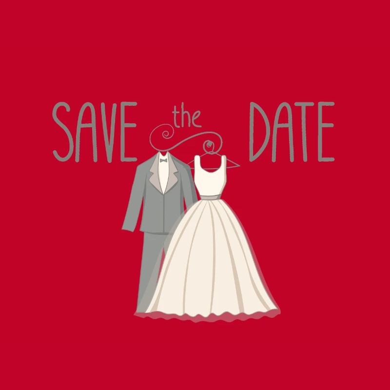 Wedding Save The Date Illustration