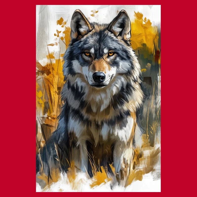 Illustration eines Wolfes