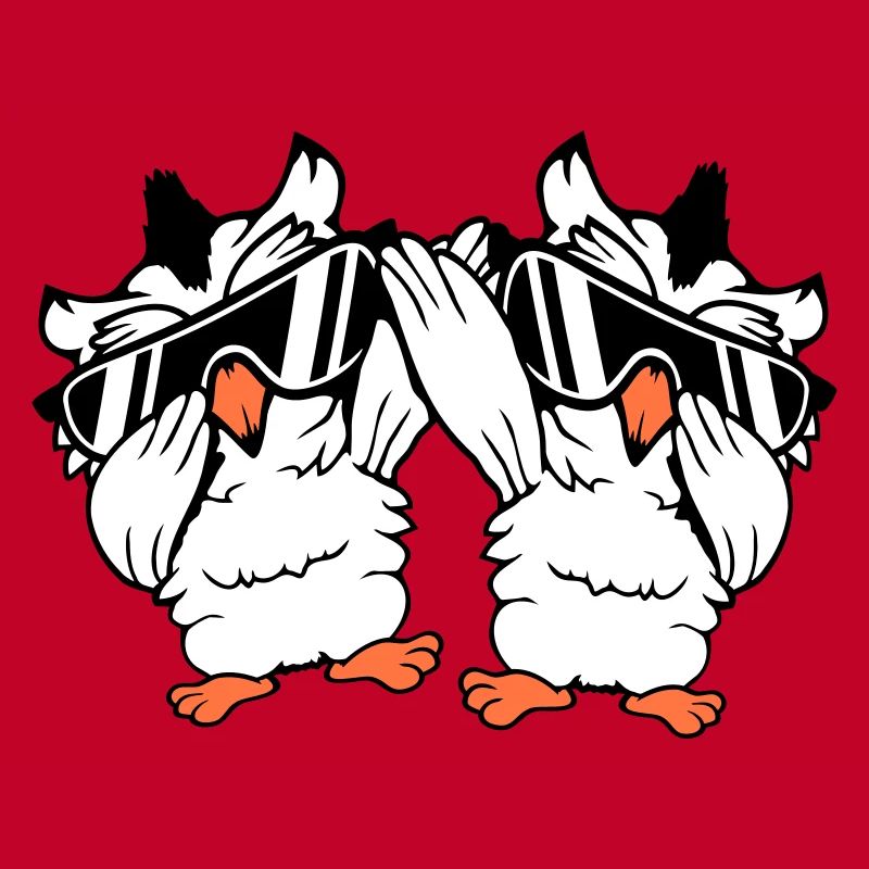 2 Eulen Dabbing Dab Dance Pose Geste Sonnenbrille