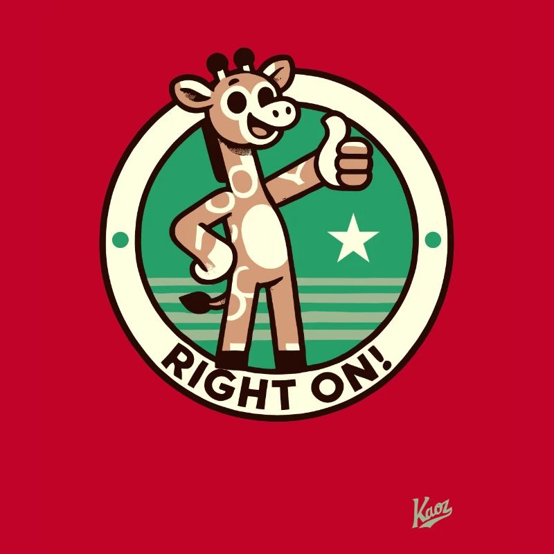 Thumbs up giraffe - Just right, keep it