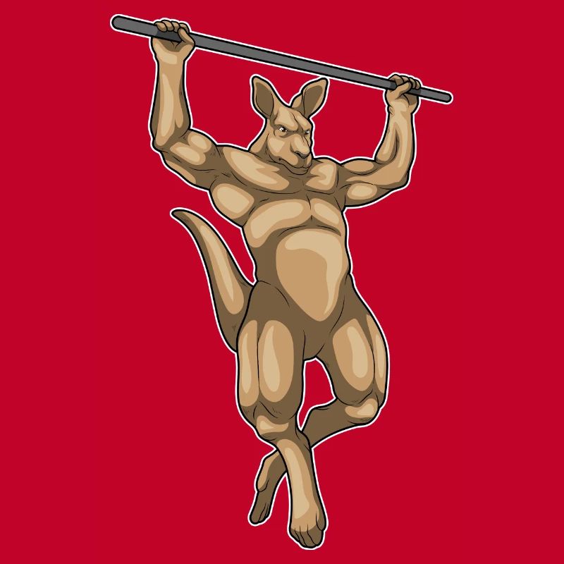 Kangaroo Bodybuilder Pull-Ups Bodybuilding