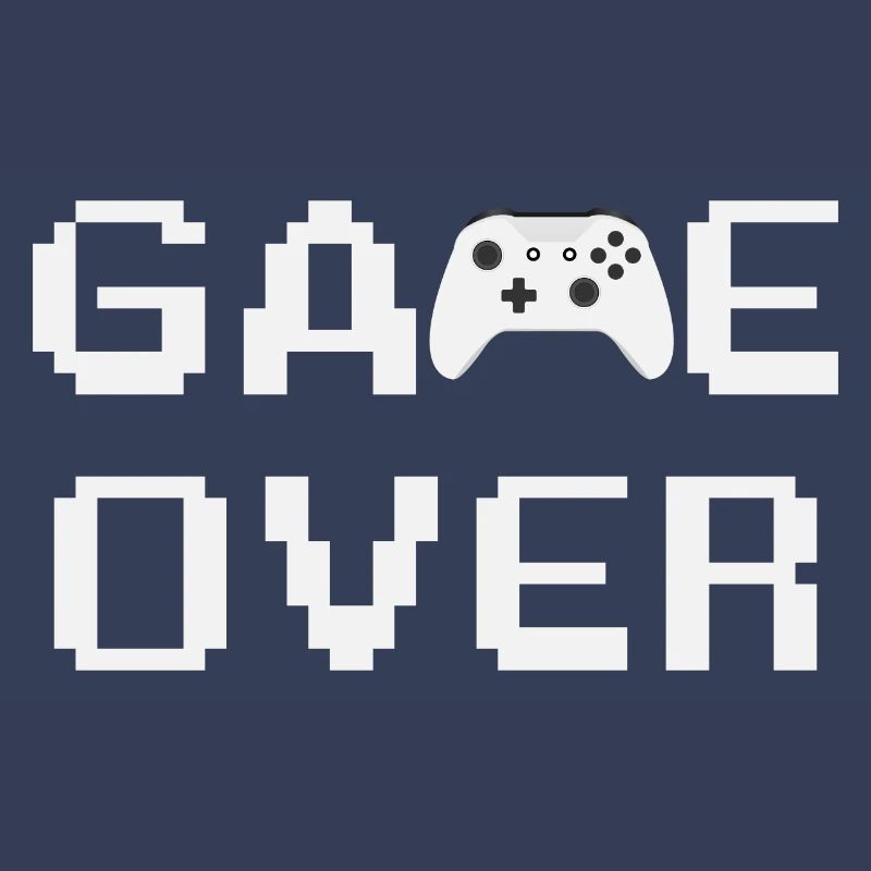 Game Over Controller Blanc