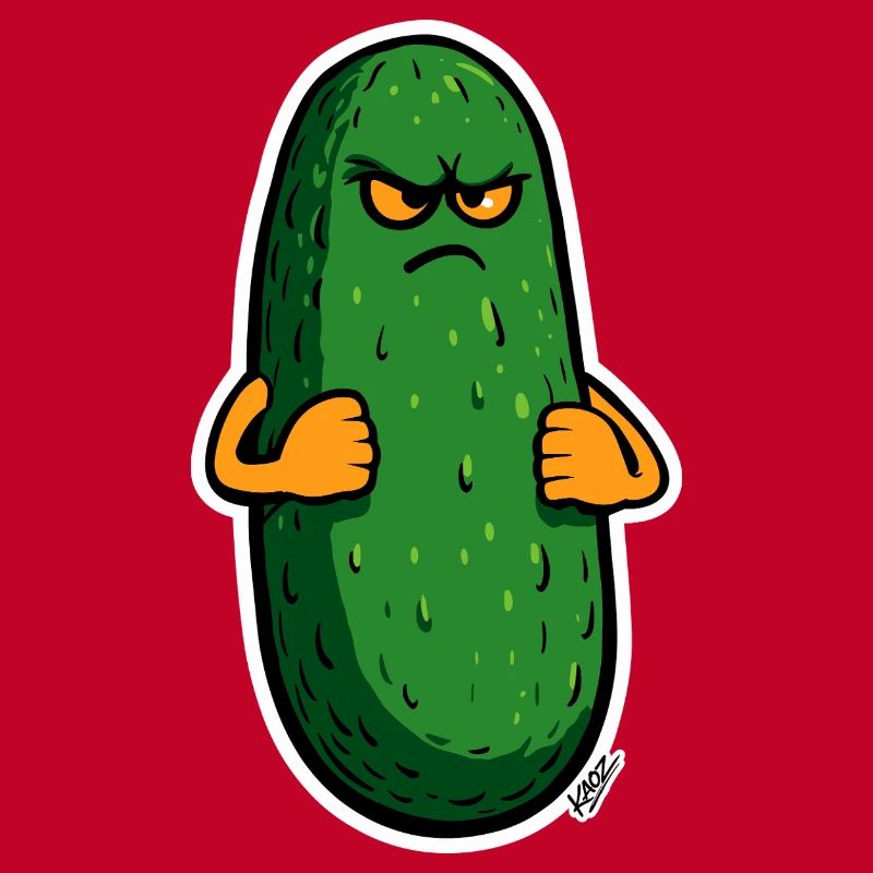 Grumpy Pickle Mascot