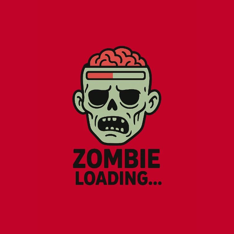 Zombie Loading Schädel Grafik