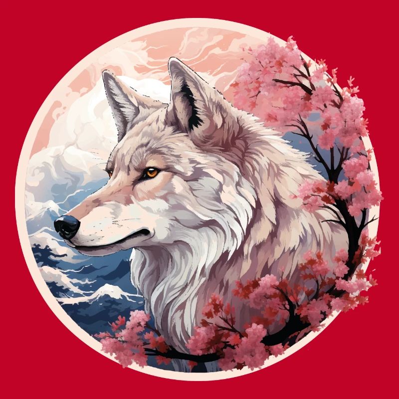 Japanischer Wolf, Kirschblüte