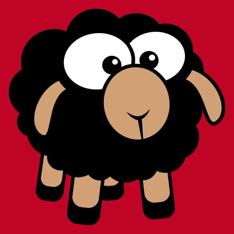 Black Sheep Small Cute Cute Lamb Cool Comic