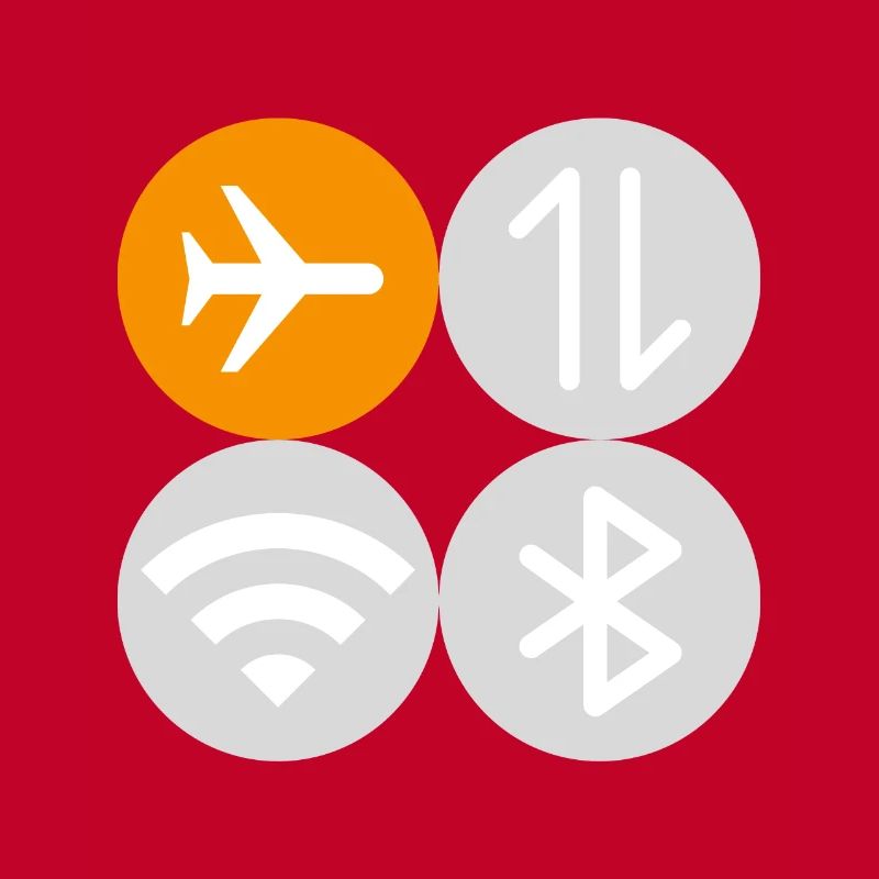 Mode avion du menu rapide