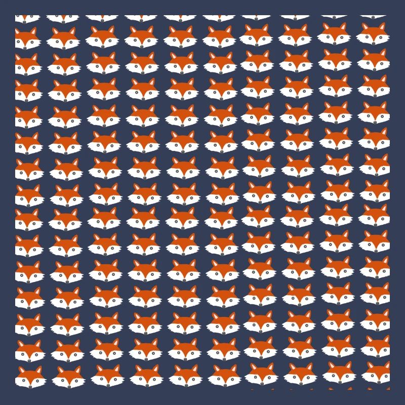 Fox head pattern, children's pattern