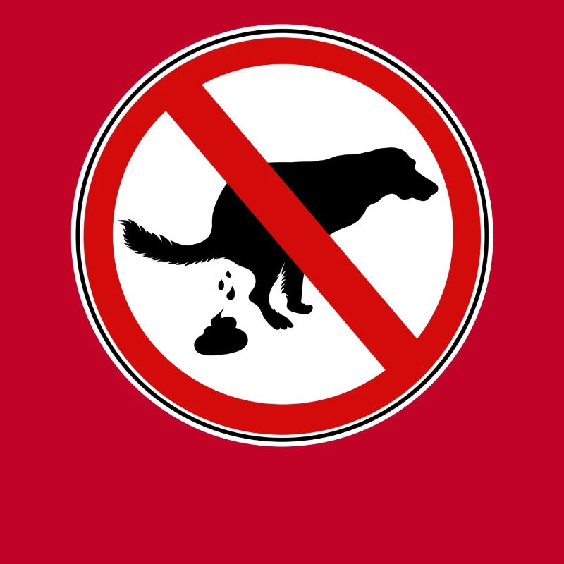 Panneau d’interdiction de merde pour chiens