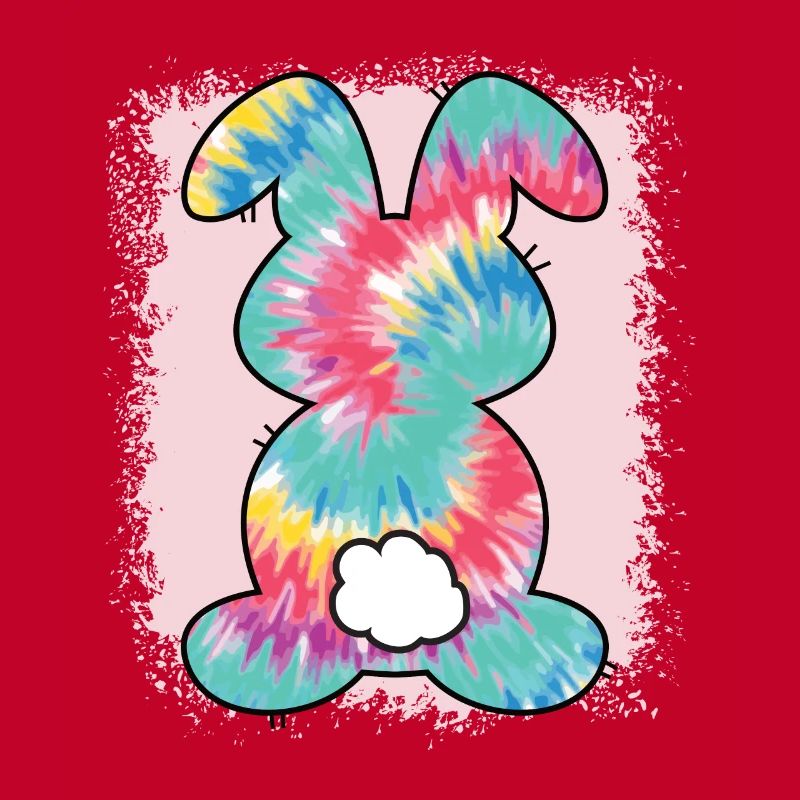 Tie Dye Rabbit Bleached Easter