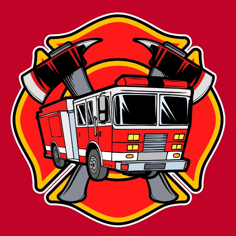 Fire brigade fire engine lifesaver extinguishing work