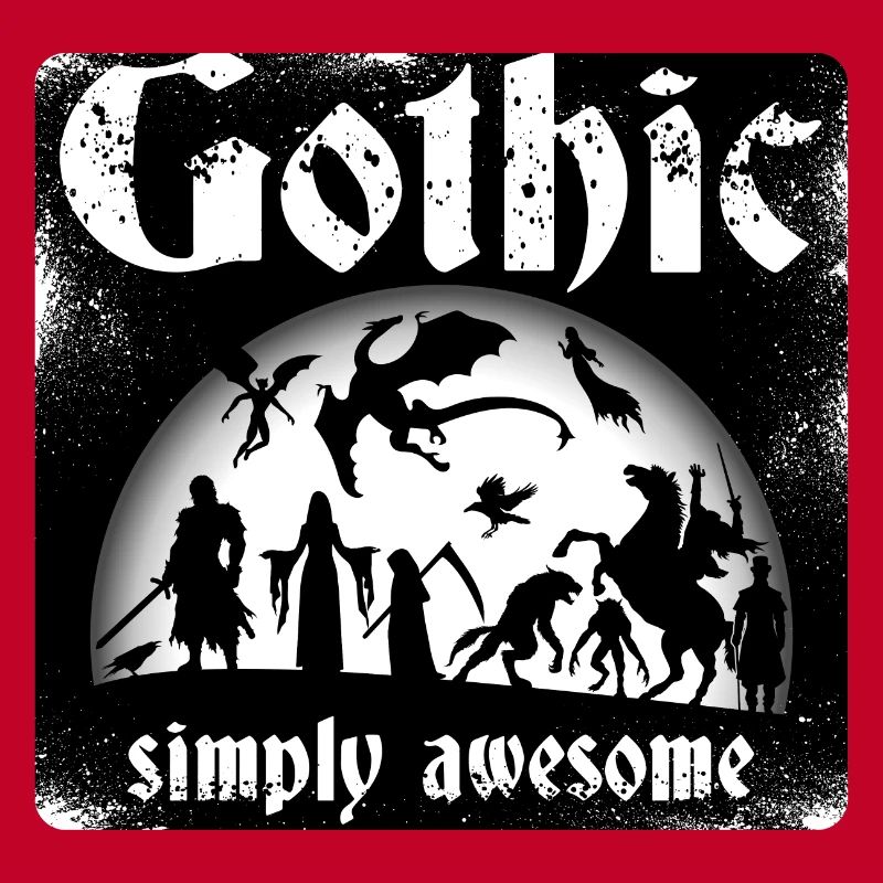 Gothic, spooky full moon creatures
