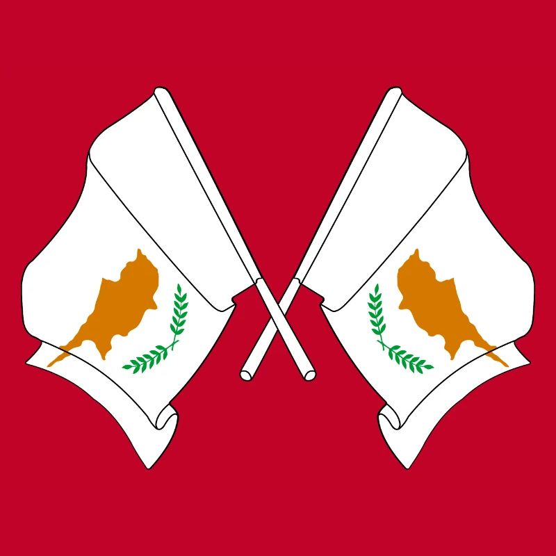 Deux drapeaux Chypre