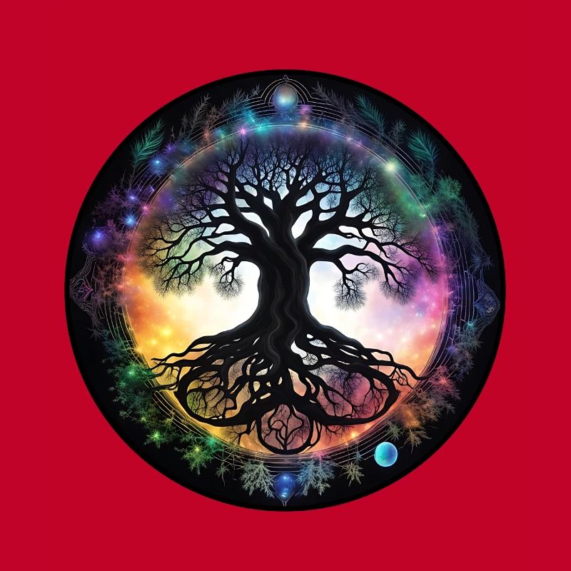 Root tree in rainbow circle