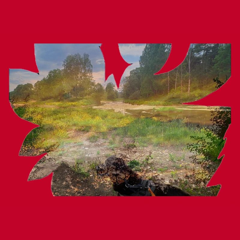 Un delta de rivière brûle de couleurs
