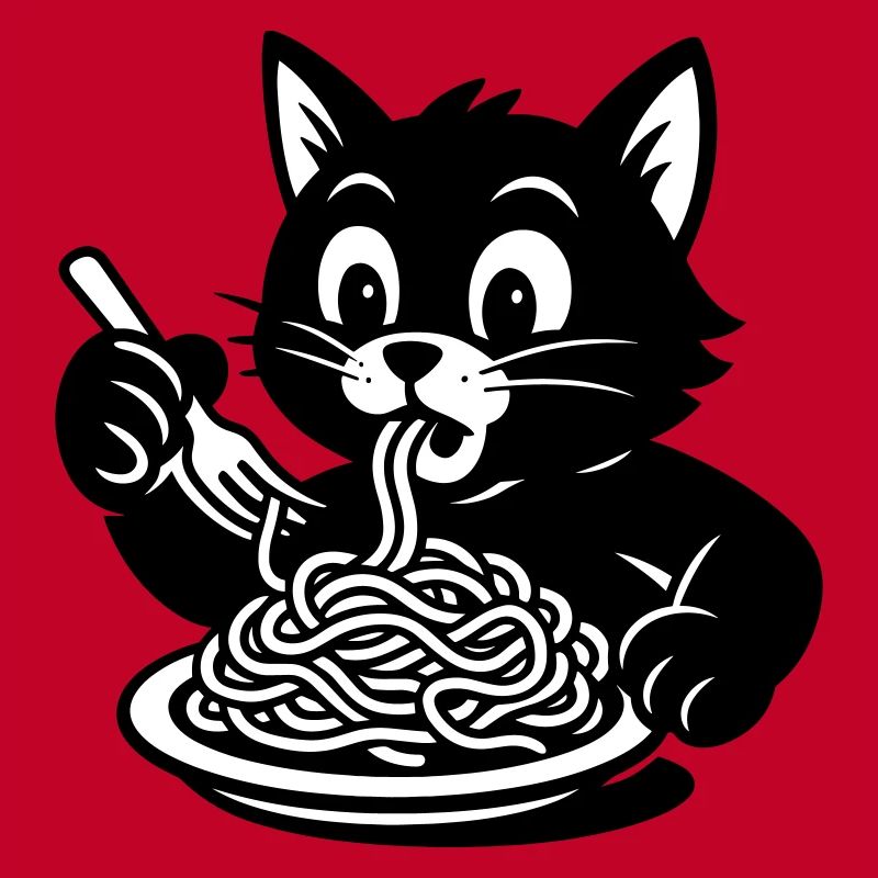 Cat Eats Spaghetti Meme