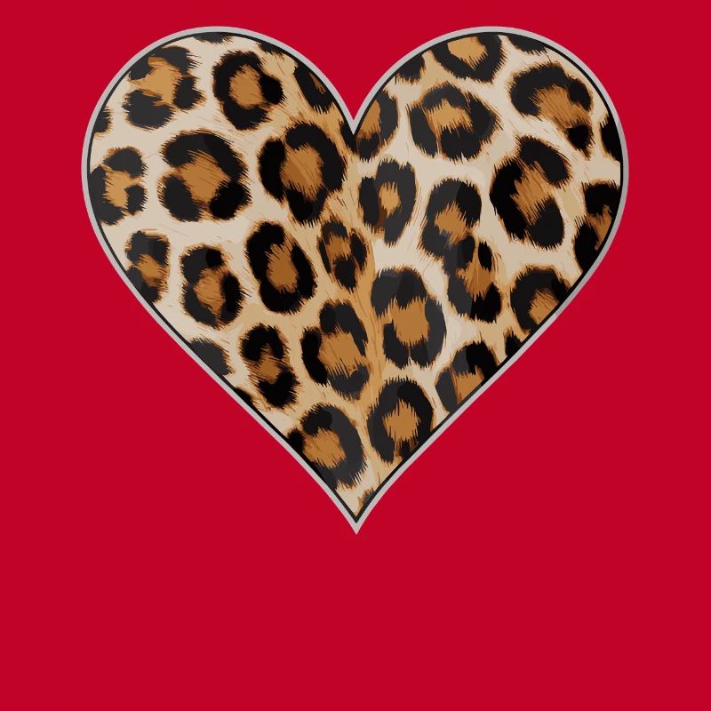 Leopard print heart pattern