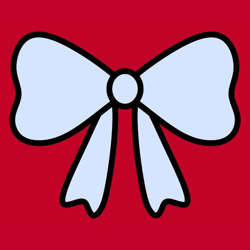 Delicate Light Blue Bow Design