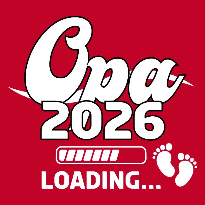 Grandpa 2026 Loading Baby Footprints Design