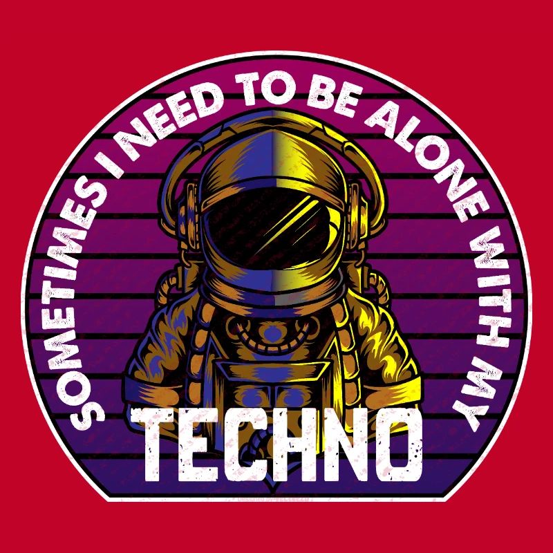 Techno Astronaut Circle Abzeichen