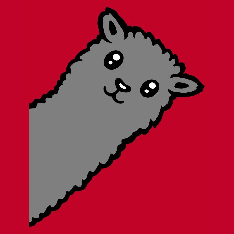 Gray Alpaca Llama Head Curious Funny Look