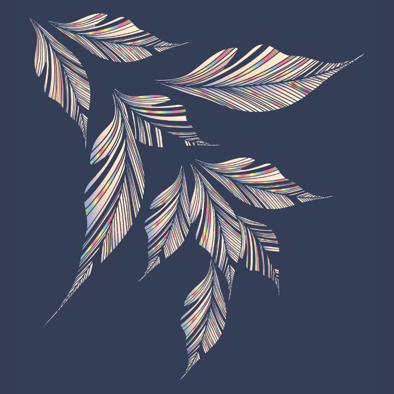 Delicately shimmering, feather-light leaf pattern