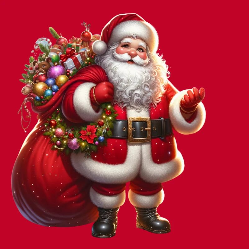 Weihnachtsmann mit Geschenksäckchen