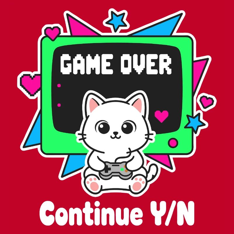 Retro Cats Controller Game Over