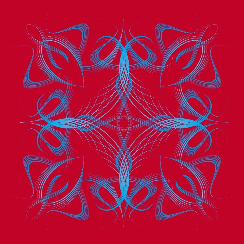 Delicate dynamic blue line pattern