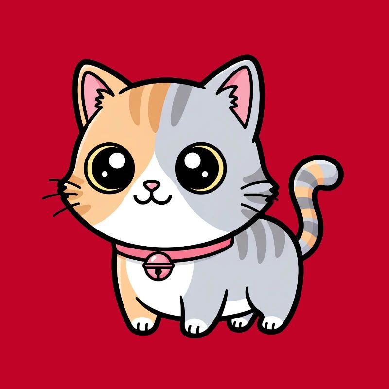 Charme de collier chaton calicot