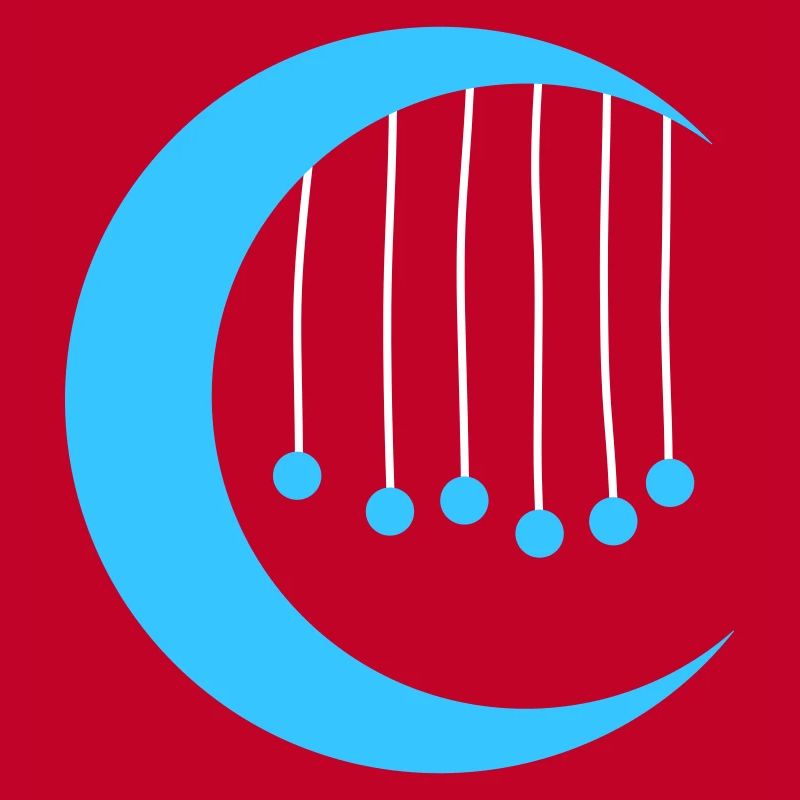 Blauer Mond mit Windspiel