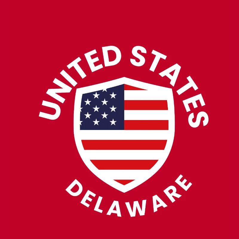 Drapeau du Bouclier du Delaware des États-Unis