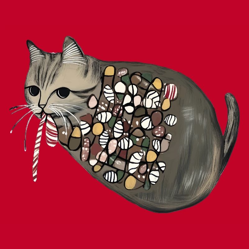 Candy Pattern Candy Cat
