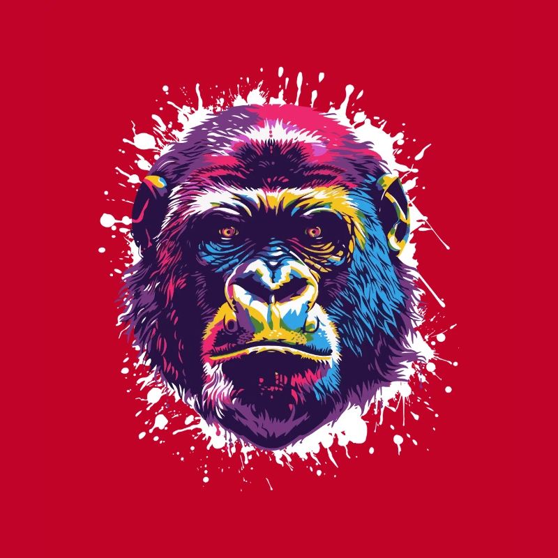 Gorilla Popart Affe Monkey