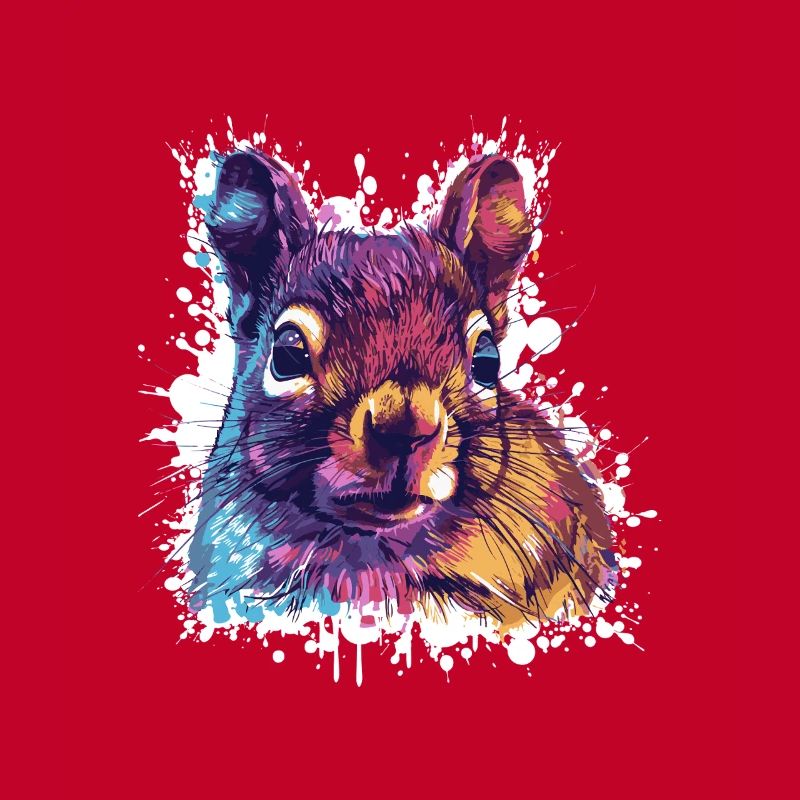 Farbkontrast Eichhörnchen PopArt